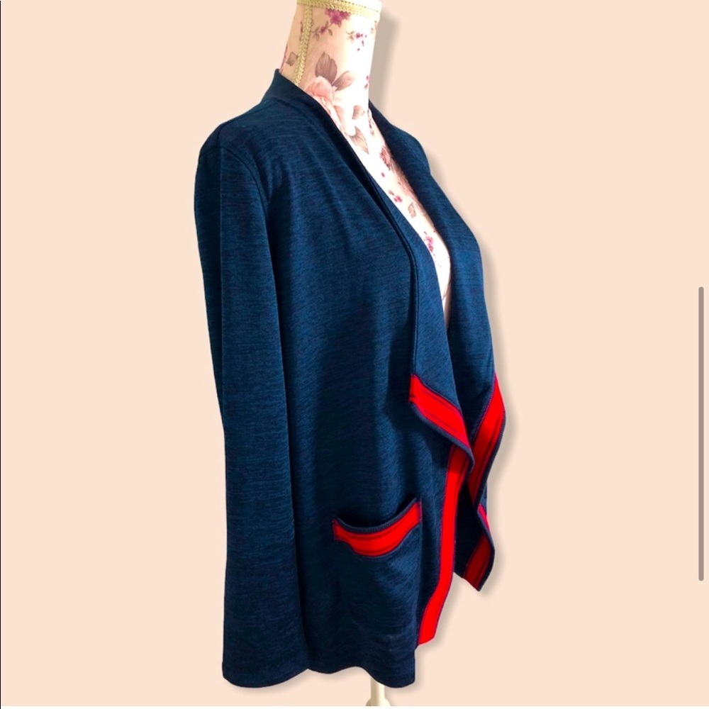 Talbots Open Front Jersey Drape Cardigan #112 - Picture 3 of 5